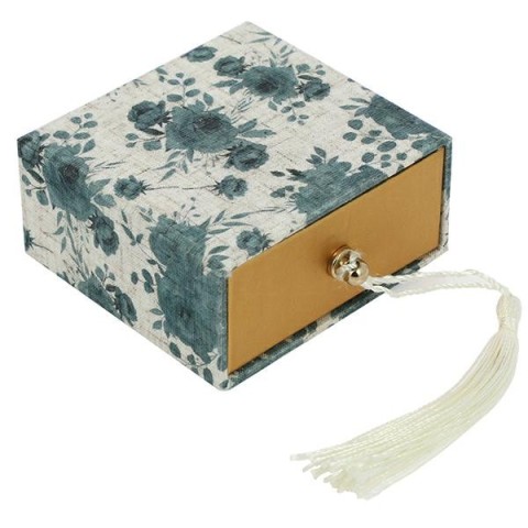 SCATOLA CASSETTO PROVENZALE BLU OTTANIO NAPPA 7,5X7X3,3